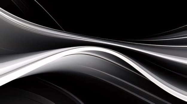 Abstract background design: abstract background with smooth lines in black and white colors, digitally generated image