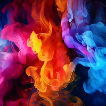 Abstract background design: Colorful ink in water. Abstract background. Close-up.