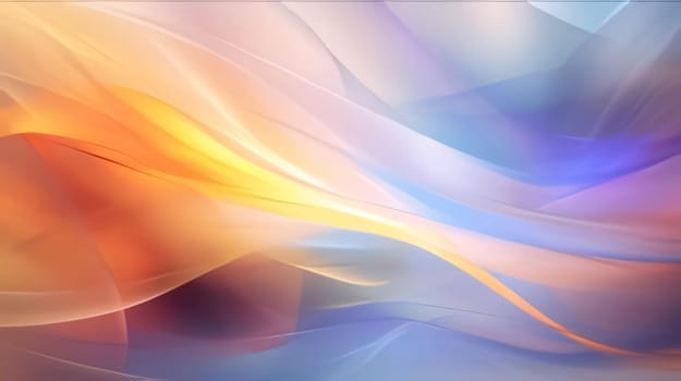 Abstract background design: abstract background with smooth lines in blue, orange and yellow colors