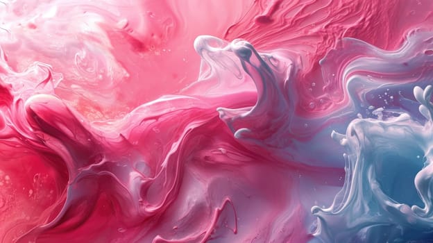 The abstract picture of the two colours between pink and white colour that has been mixing with each other in the form of the ink or liquid to become beautifully view of this abstract picture. AIGX01.