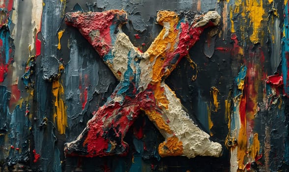 The letter K is prominently painted on the side of a building.