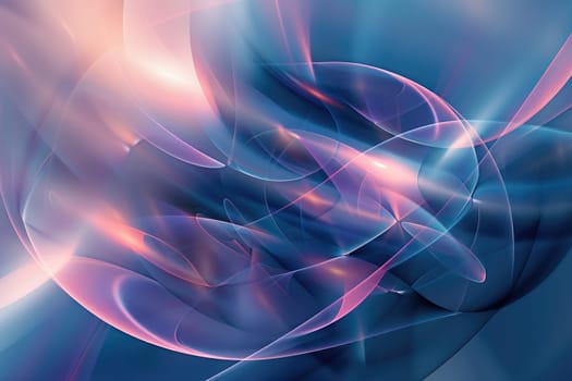 Blue and pink abstract glowing shapes AIG51A.