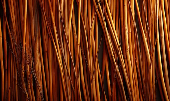 Close-up of numerous sticks stacked together.
