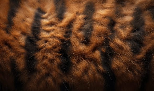 Detailed view of brown and black fur pattern on an animal.