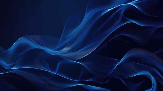 Blue abstract background with smooth gradient and soft folds AIG51A.