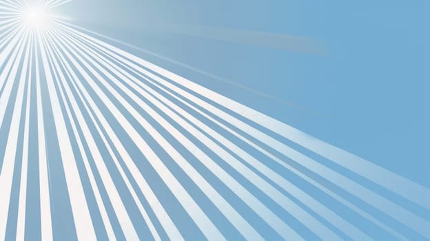 The sun shines through fluffy clouds in an electric blue sky, creating a stunning pattern of tints and shades with hints of peach and magenta AIG50