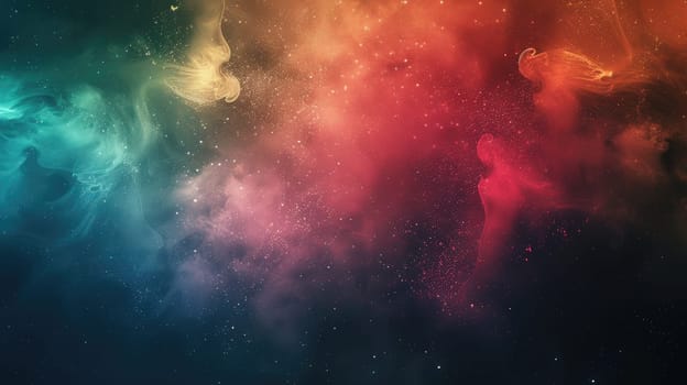 Colorful smoke with stars in the background. AIG51A.