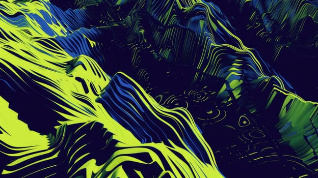 Blue and green mountain range with a lot of detail. AIG51A.