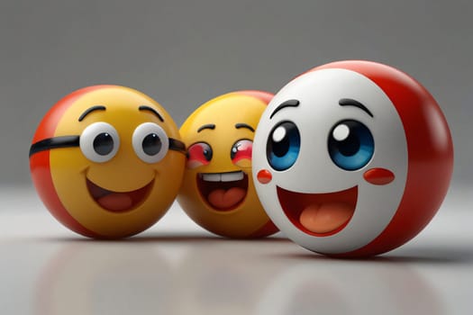 Happy emoticon expression background for content creation and multimedia setup Yellow smiley faces happiness joy, cheerful emotion symbols