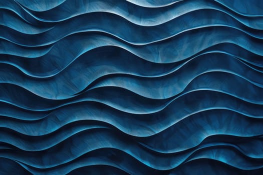 Blue seamless wavy pattern. AIG51A.