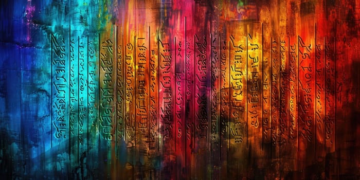a background of 4 stripes of a colorful color shema AIG51A.