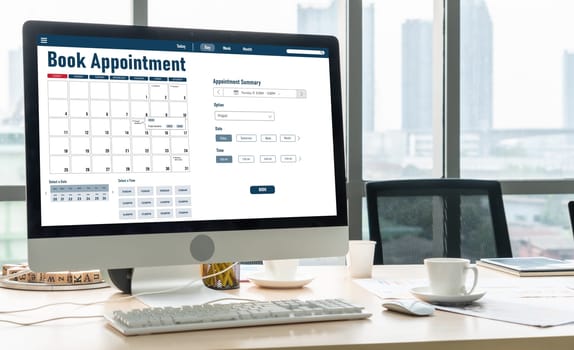 Online applointment booking calendar for modish regristration on the internet website