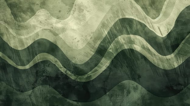 Olive green and white grunge background with wavy lines AIG51A.