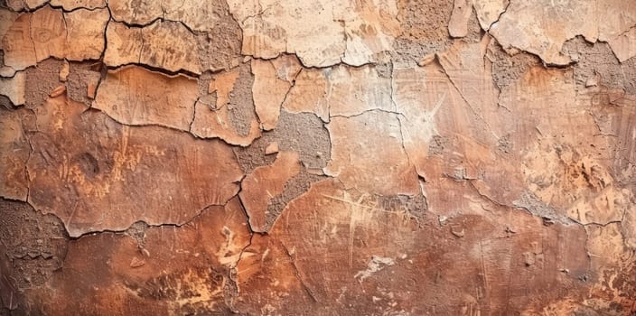 A richly textured image of the desert floor, with deep cracks segmenting the warm, sun-baked clay