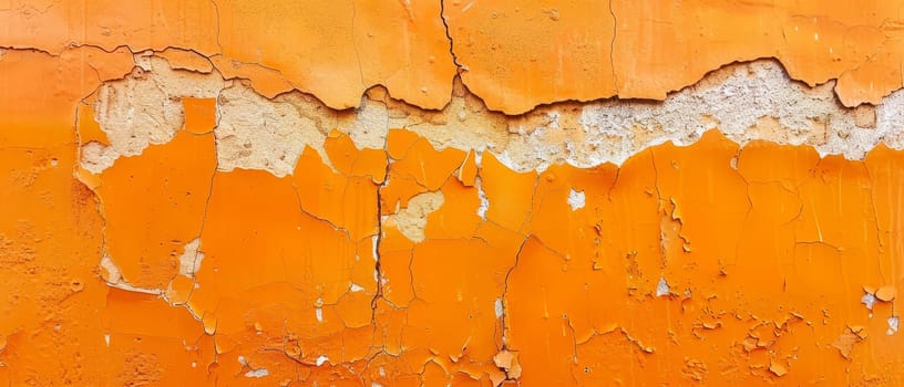 The panoramic view of this orange decay texture extends the visual journey through the fascinating process of natural degradation