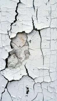 A monochrome texture of crackled paint adorns a surface, revealing complex patterns created by time. It's a muted symphony of decay and transformation