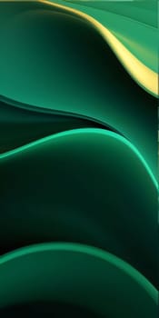 Abstract background design: abstract background with smooth lines in green and yellow, 3d render