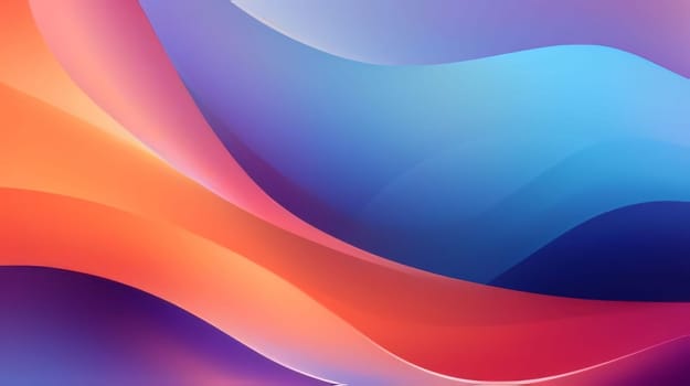 Abstract background design: abstract background with smooth lines in blue, orange and purple colors