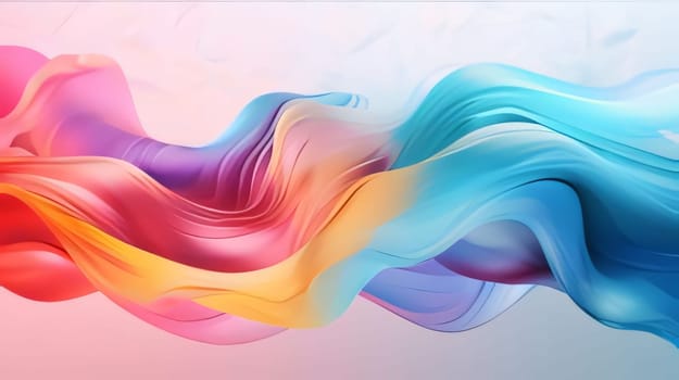 Abstract background design: 3d render, abstract background with multi-colored waves, liquid flow