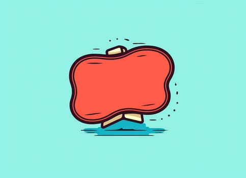 Bright red apple resting on a vibrant blue tabletop.