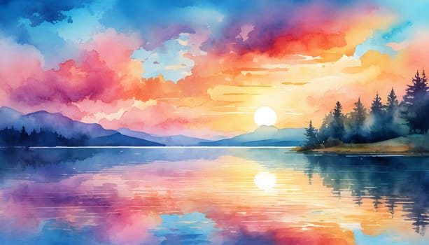 Twilight Beauty: Serene Sunset by the Ocean
