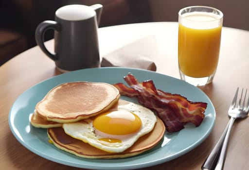 Morning Feast: Delightful Breakfast Spread with Coffee and Tea