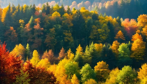 Golden Tranquility: Exploring the Autumn Forest