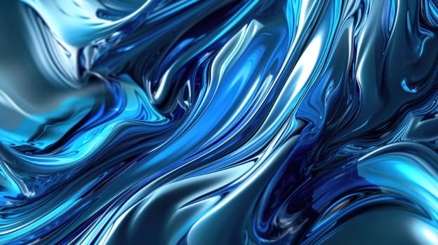 The abstract picture of the two colours of blue and silver colours that has been created form of the waving shiny smooth satin fabric that curved and bend around this beauty abstract picture. AIGX01.