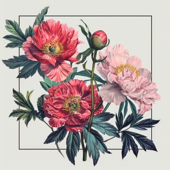 The group of the varies of the flower that has been put on the empty space of background or the blank wallpaper and a group of colourful flower form and arrange varies of the different shape. AIGX03.