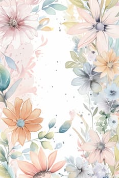 Floral fine art, romantic flowers in soft pastel colours, evoking a sense of tranquility and natural beauty, printable art design