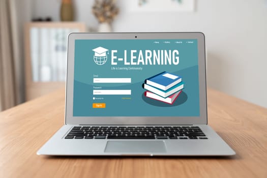 E-learning website with modish sofware for student to study online on the internet network