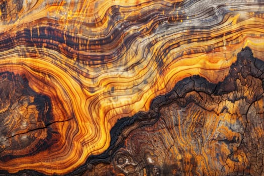 A piece of wood with a very interesting pattern of lines and swirls. The wood appears to be aged and has a rustic, natural look to it