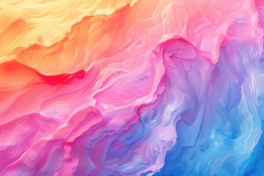 Colorful abstract painting with a smooth, wavy texture. AIG51A.