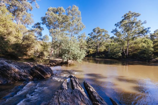 Pound Bend Tunnel in Warrandyte State Park and Pound Bend Reserve on a cool autumn day in Warrandyte, Victoria, Australia.