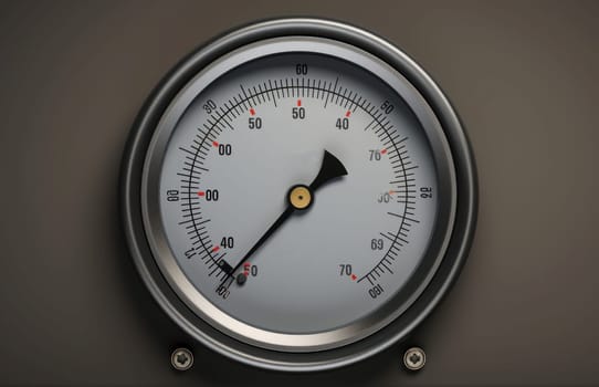 Circular Manometer pressure gauge background. Gage power. Generate Ai