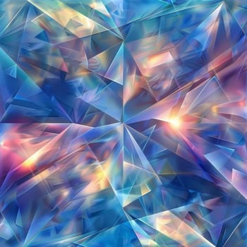 A colorful, abstract image of a diamond with bright colors and a star in the center. The diamond is made up of many small triangles, and the colors are vibrant and eye-catching