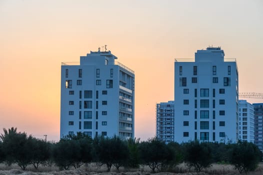 residential complex in Cyprus in the sunset 1