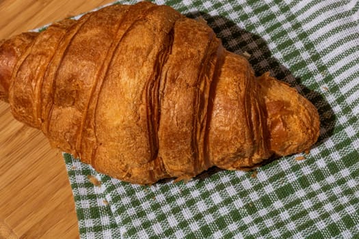 Delicious, fresh croissants. French breakfast concept