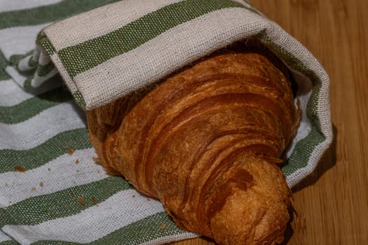 Delicious, fresh croissants. French breakfast concept