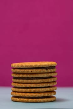 Sandwich biscuits with chocolate filling