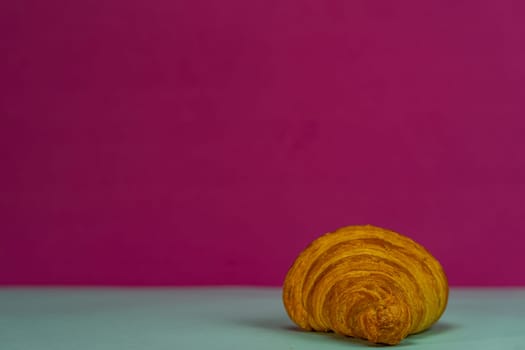 Delicious, fresh croissants. French breakfast concept