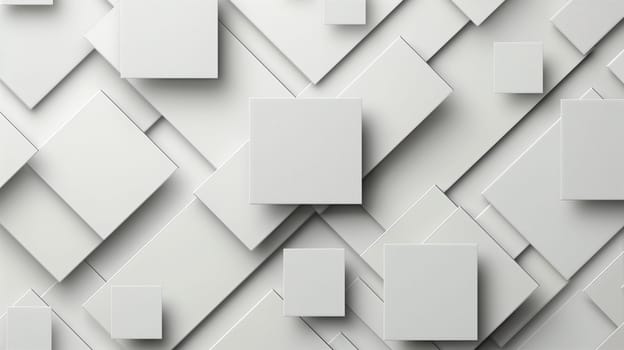 An assortment of white squares and rectangles are arranged in an abstract, geometric pattern, creating a clean and modern backdrop that could be associated with a minimalist sale concept, especially relevant for promotions like Black Friday where simplicity and focus on deals are key.
