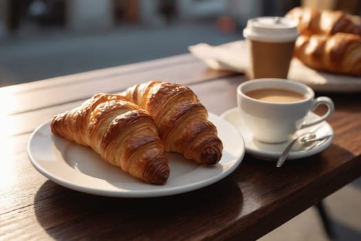 Enjoy a perfect morning with freshly baked croissants and aromatic coffee.