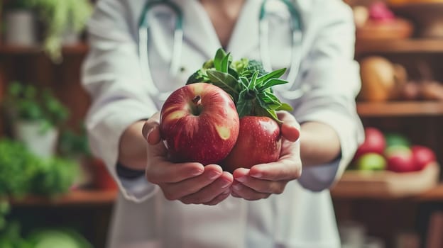 A person is shown holding two apples in their hands. The apples are red and appear ripe. The persons hands are gripping the fruit firmly, showcasing a sense of ownership.