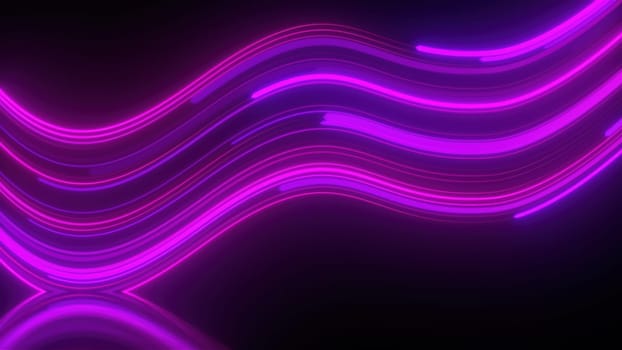 Neon purple wave. Computer generated 3d render