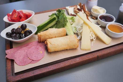 Turkish Breakfast Served on Table .