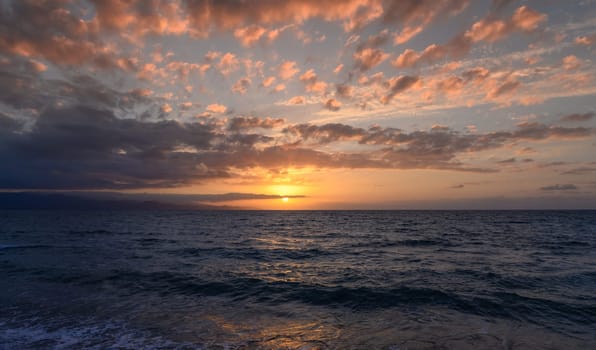 Fantastic sunset above the Mediterranean sea, Cyprus. 3