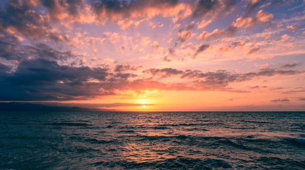 Fantastic sunset above the Mediterranean sea, Cyprus. 2