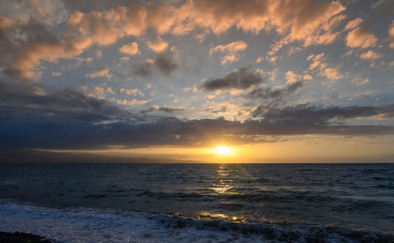 Sunset on the shores of the Mediterranean Sea. Cyprus 3