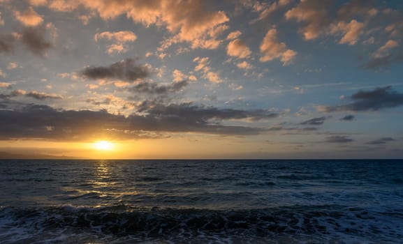 Sunset on the shores of the Mediterranean Sea. Cyprus 2